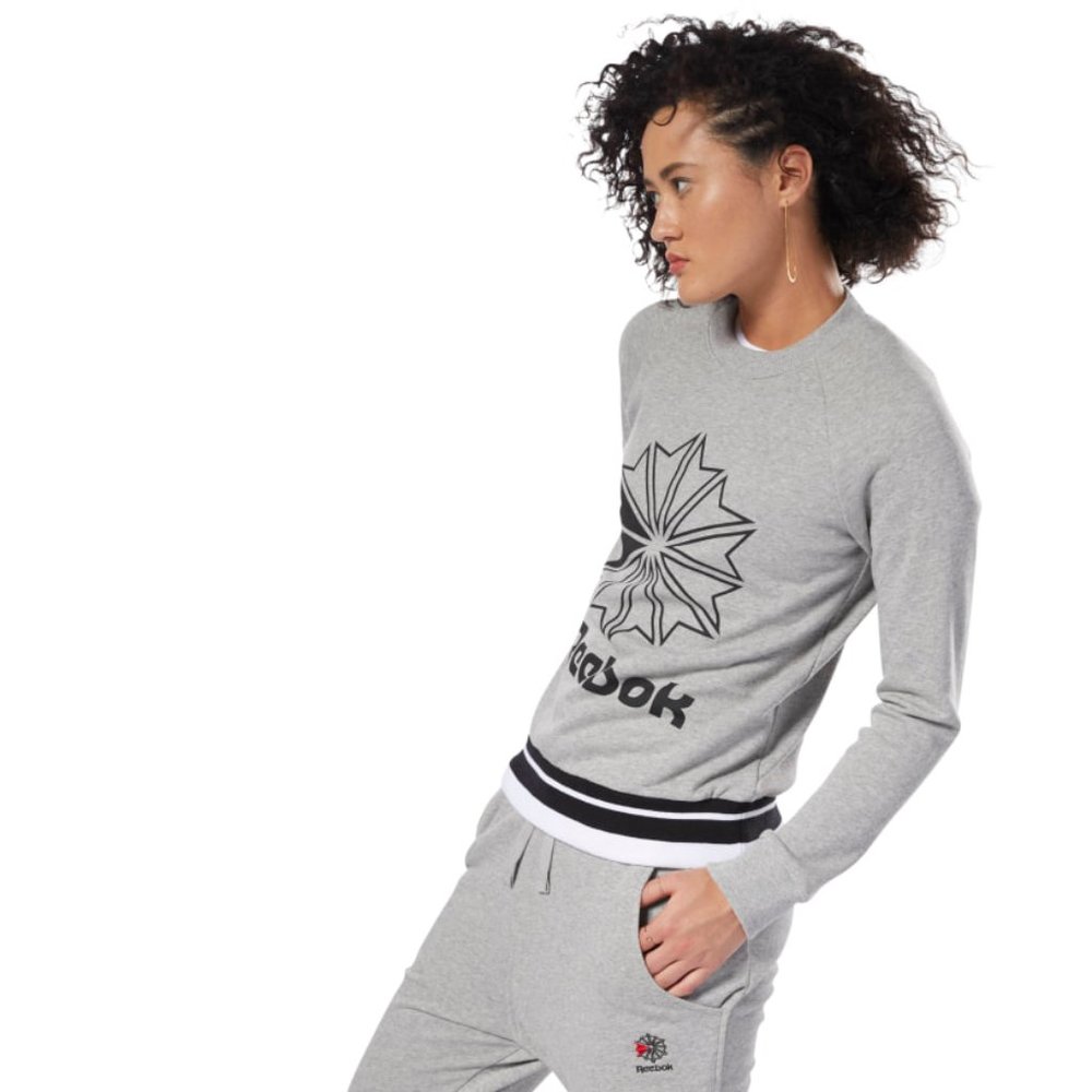 NWT Reebok Grey Crew Neck Sweater